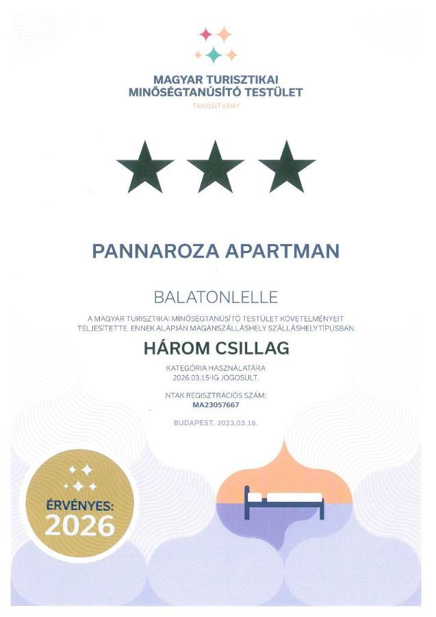 Pannaroza Apartman Balatonlelle Esterno foto